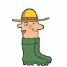 Chapeau de Paille et Bottes de Pluie
