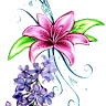 Lilacs and Lilies Floral