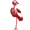 scarlet crane