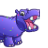 Glitter Hippo