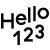 Hello 123