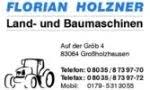 Florian Holzner Land- und Baumaschinen