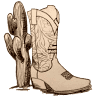 Western Rancher Boot & Saddle